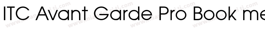 ITC Avant Garde Pro Book medium字体转换
